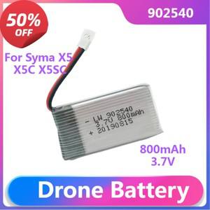 Syma X5 X5SW TK M68 MJX X705C SG600 RC 쿼드콥터 헬리콥터 부품용 902540 드론 배터리 3.7V 800mAh 리포