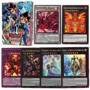 100Pcs 영어 YU GI OH 마스터 결투 경쟁 데크 트레이딩 카드 게임 Shiny Collection의 반복 홀로그램 유희