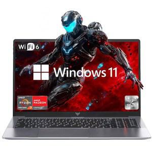 KAIGERR 2025 AMD 노트북, Ryzen 7 5700U(8C/16T, 최대 4.3GHz)가 탑재된 노트북 컴퓨터, 16GB RAM 512GB NVMe SSD, 16.1인치 Windows 11 라데온 RX 베가 8 그래픽, WiFi 6, 그레이