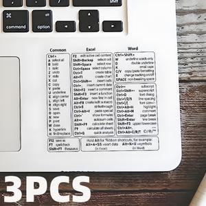 3pcs Windows PC 노트북 키보드 참조 바로 가기 스티커 노트북 스킨 사무용품