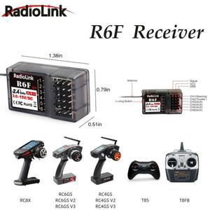 Radiolink R6F 수신기 6채널 2.4GHz 무선 송신기 RC6GS V2 T8FB T8S 리모컨 RC 자동차 보트 액세서리