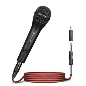 SonixForce 프로페셔널 노래방 다이내믹 마이크 - 노래, 라이브 공연 및 야외 사용을 위한 16피트 케이블이 있는 XLR 휴대용 | 믹서, 앰프, PA 시스템, DVD 플레이어와 호환 가능