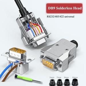 미니 DB9 솔더리스 조인트 9Pin Male Female 커넥터  된 RS232 직렬 포트 어댑터 485 422  플러그 산업용