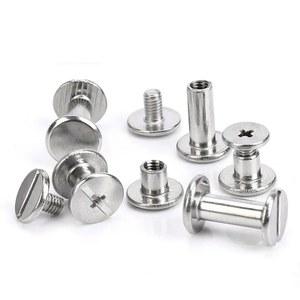 10pcs 스테인레스스틸 바인딩 시카고 나사 슬롯 대 메뉴 패스너 한 데스크 사진 벨트 앨범 스터드 DIY 캡에 5mm 8 리벳