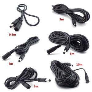 DC 12V 연장 전원 케이블 2.1mmx5.5mm 전선 0.5m 1m 2m 3M 호환 5m CCTV 카메라 라우터 LED 스트립용 코드