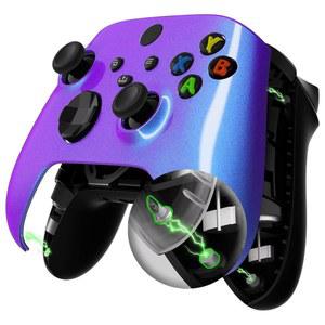 Xbox 시리즈 X & S 컨트롤러용 익스트림레이트 페이스매그 마그네틱 전면 하우징 쉘, Xbox 코어 무선 컨트롤러용 교체 부품 액세서리 페이스플레이트 - 카멜레온 퍼플 블루