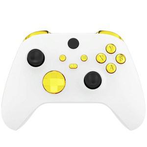 Xbox 코어 무선 컨트롤러용 익스트림레이트 교체 버튼, 크롬 골드 글로시 커스텀 LB RB LT RT 범퍼가 Xbox 시리즈 X 및 S 컨트롤러용 Dpad ABXY 시작 백업 동기화 키 공유 부품을 트리거합니다