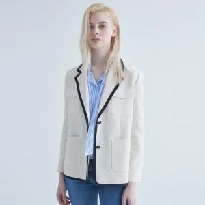 나이스클랍 [최초가:439,000원] 배색 투버튼 자켓 N241MWJ203 334191