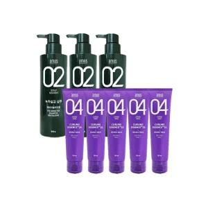 [아모스][amos] 아모스 녹차실감 샴푸 500g 3개+컬링 에센스 2X 150ml 5개