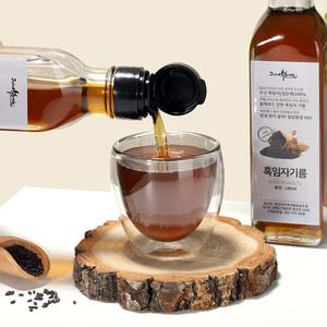 저온압착 국산 흑임자 기름 180ml 프리미엄 검은 검정 깨 기름