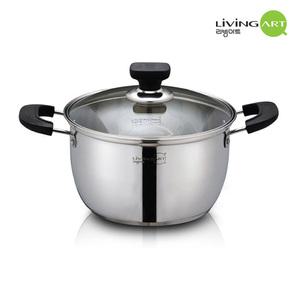 리빙아트 제로 IH 인덕션 스텐 양수 냄비 20cm 라면냄비