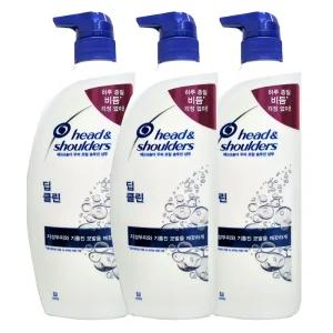헤드앤숄더 딥 클린 샴푸 850ml X 3개 / 수분밸런싱
