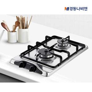 경동나비엔 엔텍 가스쿡탑 빌트인 2구 가스레인지 매립형 CNB150-02BS 스텐 LNG