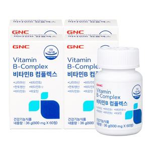 GNC 비타민B 컴플렉스 (600mg 60정 30일분) x 4병 총4개월분