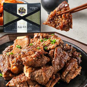명품 수제 한돈 양념돼지갈비선물세트 천연 한방재료 저온숙성 한돈 돼지갈비 1.6kg 3.2kg