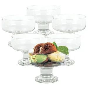 어드벤쳐 아이스크림잔(260ml)- 6P세트 홈카페 샤베트 요거트 유리그릇 빙수볼 유리컵