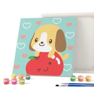 [아트박스]/아이러브페인팅 DIY캔버스형 그림그리기 20x20cm 12간지_강아지