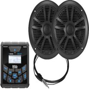 BOSS 오디오 시스템 MCKGB450B.6 6.5인치 스피커 및 해양 보트 게이지 스테레오