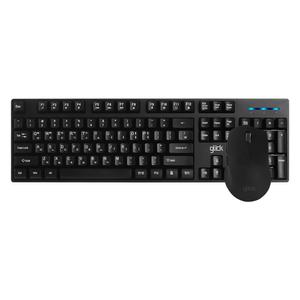 지클릭커 오피스프로 WMK60 스탠다드 M 무소음 무선 키보드 마우스 세트 블랙
