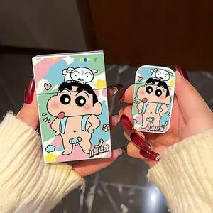 짱구는 못말려 짱구 담배 케이스 라이터 핑크 불꽃 세트 굿즈 선물