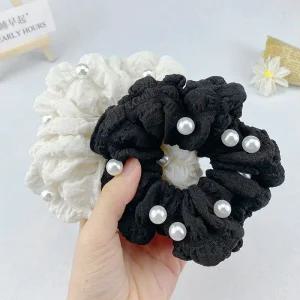 진주 곱창 머리끈 밴드 스크런치 곱창끈 헤어끈 ODM-HAIRBAND4