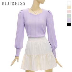 [블루레이스] 하트넥퍼프소매티셔츠_B5S1TS6590