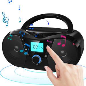 시디플레이어 X9D CD 플레이어 붐박스 카세트 플레이어 FM 라디오 블루투스 USB MP3 스테레오 음악 플레이어 CD 플레이어 붐박스 3 5mm Aux
