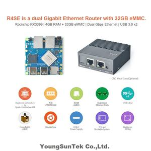 나노파이 R4SE 콤보 4G RAM 32GB EMMC 록칩 RK3399 듀얼 Cortex-A72 쿼드 Cortex-A53Mali-T864 GPU2xGigabi