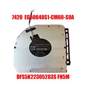 델용 노트북 CPU FAN 위도 7420 EG50040S1-CM60-S9A DC5V 0.5A 4 핀 DFS5K22305283S FN5M