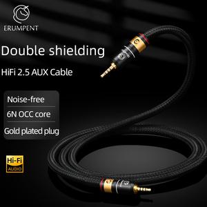 믹서 헤드폰용 하이엔드 오디오 케이블 금도금 Aux 수 밸런스드 DAC 6N OCC 2.5mm