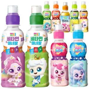 웅진 캐치 티니핑 어린이음료수 200ml 24개입 9종 딸기/포도/파인애플/샤인머스캣/밀크/복숭아/사과/애플망고/보리차