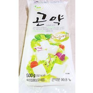 곤약요리 곤약식단 식자재마트 식재료 대신 묵곤약 500g X10개