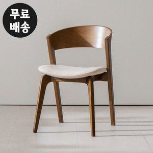 [벤티스가구]솔데 고무나무 원목 패브릭 식탁 의자 수입 예쁜 체어 주방 수입(크림베이지)