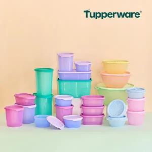 타파웨어 밀폐용기 원터치프레시 컬러 리뉴얼 풀세트 24개 48pcs(원형5개+보울3개+사각14개+사각대용량2개)