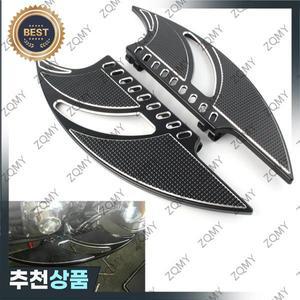 할리 데이비슨 투어링 소프테일 다이나 FLD 1985-2015 용 2x 오토바이 프론트 풋 레스트 플로어 보드