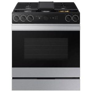 삼성 NSG6DG8700SRAA 스마트 오븐 카메라 및 조명 정밀 노브 슬라이드 인 가스레인지, 스테인리스 스틸로 맞춤 제작 6.0 cu. ft
