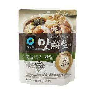 청정원 맛선생 멸치다시마 60g x 3봉 (4gx45입) 국물내기 한알