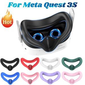 실리콘 페이스 마스크 VR 액세서리 땀 방지 페이셜 인터페이스 브래킷 Meta Quest 3S용 빛 누출 방지 소프