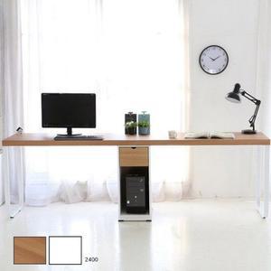 [피커]본체 다용도책상 컴퓨터 0108-08 일자책상2400 2인용