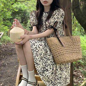 고품질 여름 여성 러블리 나들이 바캉스 플라워 미니 원피스 빅사이즈원피스 섹시미니원피스 (WFI1A05)