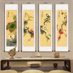 사군자 족자 동양화 그림 30X80 직행 158CM 매난국죽 매란죽국 통높이158 40 단폭40 40CM