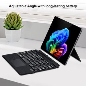 Microsoft Surface Pro 8/9/X/10/11용 터치패드 초슬림 키보드가 포함된 Bluetooth 호환 자기 무선