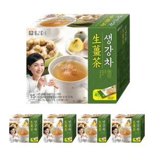 15티백 담터 생강차 플러스 접대 노인회 손님 티백차 4p 어른 겨울 대접 탕비실 개별포장