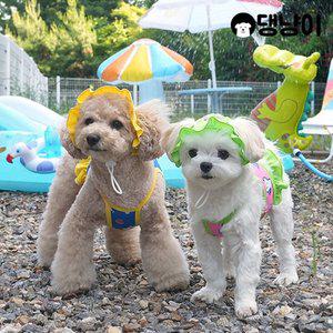 [댕냥이] 강아지 물놀이 수영복 피너츠 쿨 래쉬가드 (+모자포함)