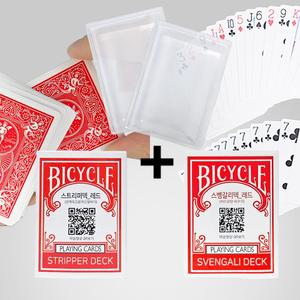 바이시클 정품 마술카드 1+1 스트리퍼덱+스뱅갈리덱 레드 USPCC 808버전 카드케이스 포함 JLCC