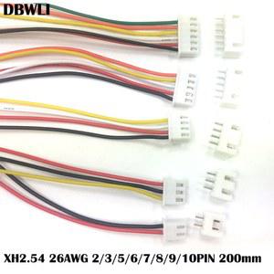 10 세트 JST 소켓 길이 XH 케이블 26AWG 와이어 XH2 10 피치 남성 여성 54MM 20CM 플러그 54 커넥터