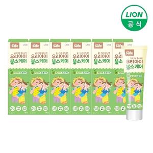 키즈세이프 우리아이 불소케어 치약 60g X 6개 (6세이하/고불소1,000ppm)