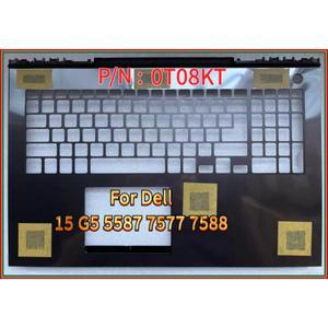 Dell 15 G5 5587 7577 7588 용 새 0T08KT 휴대용 노트북 손목 받침대 상단 덮개 케이스 키보드 프레임