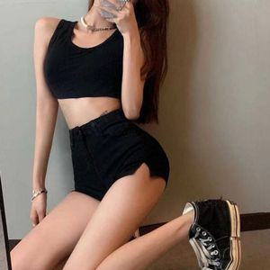 밑단 케러 스판청바지 옆트임 핫팬츠 데님 숏팬츠 데