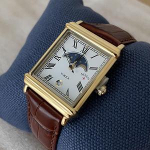 [Timex] 노아 x 타이맥스 선 앤 문 워치 화이트 브라운 레어